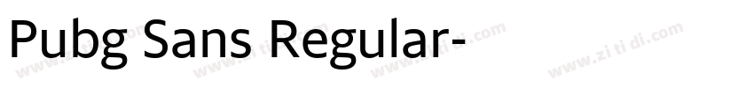Pubg Sans Regular字体转换